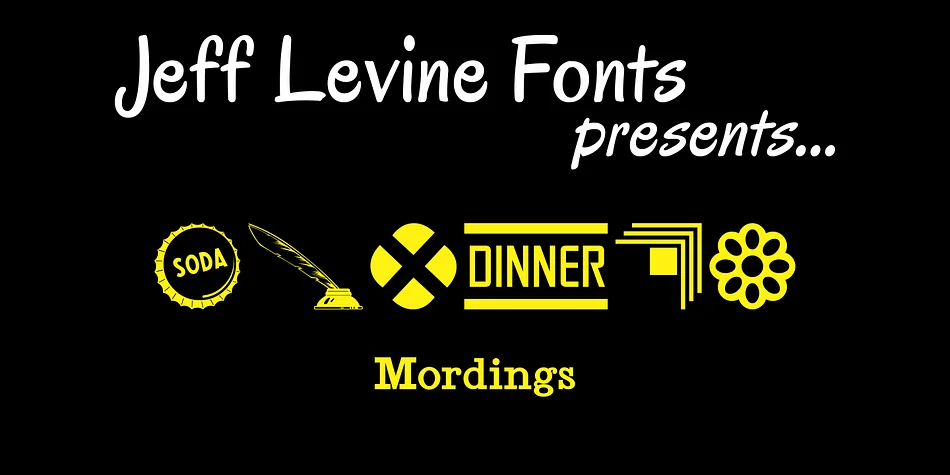 Mordings JNL by Jeff Levine Fonts — Dingbats Font