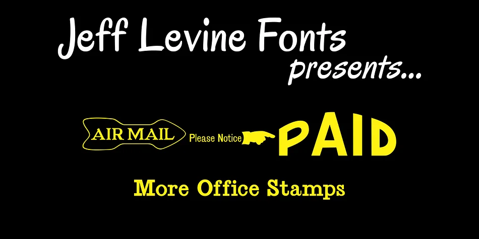 More Office Stamps JNL by Jeff Levine Fonts — Dingbats Font