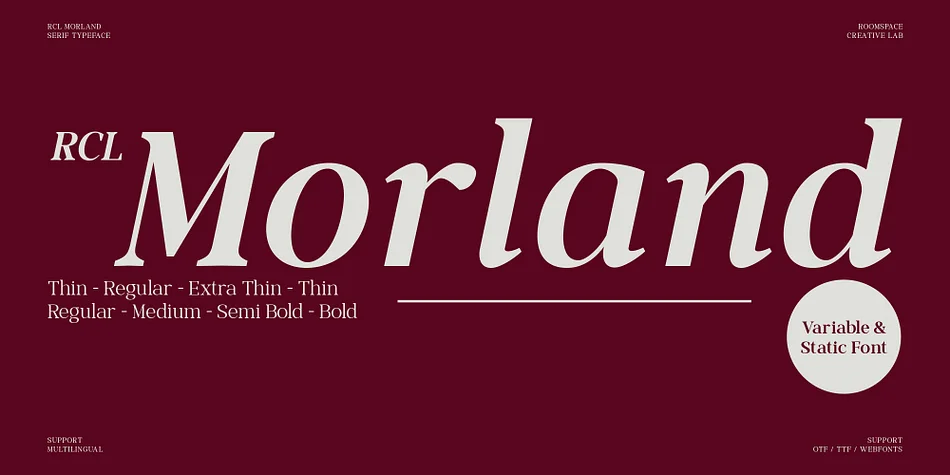 Morland by roomspace — Display Font