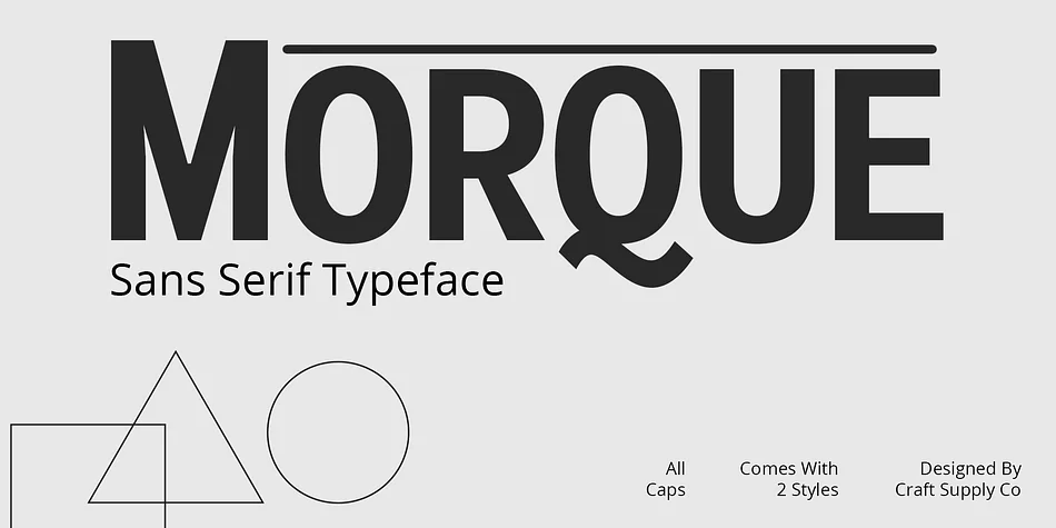 Morque by Craft Supply Co. — Display Font