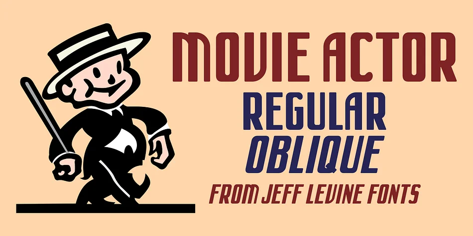 MOVIE ACTOR JNL by Jeff Levine Fonts — Display Font