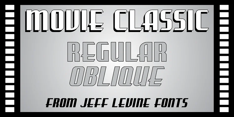 MOVIE CLASSIC JNL by Jeff Levine Fonts — Decorative Font