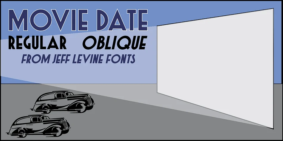 MOVIE DATE JNL by Jeff Levine Fonts — Display Font