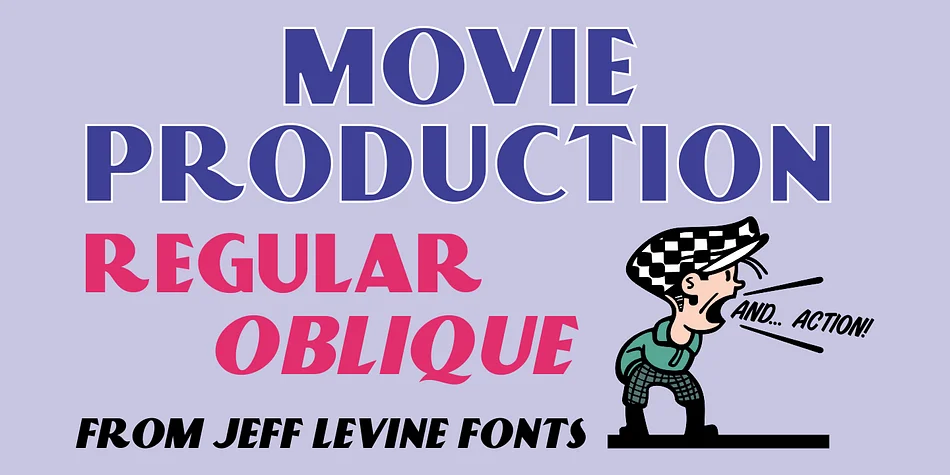 MOVIE PRODUCTION JNL by Jeff Levine Fonts — Decorative Font