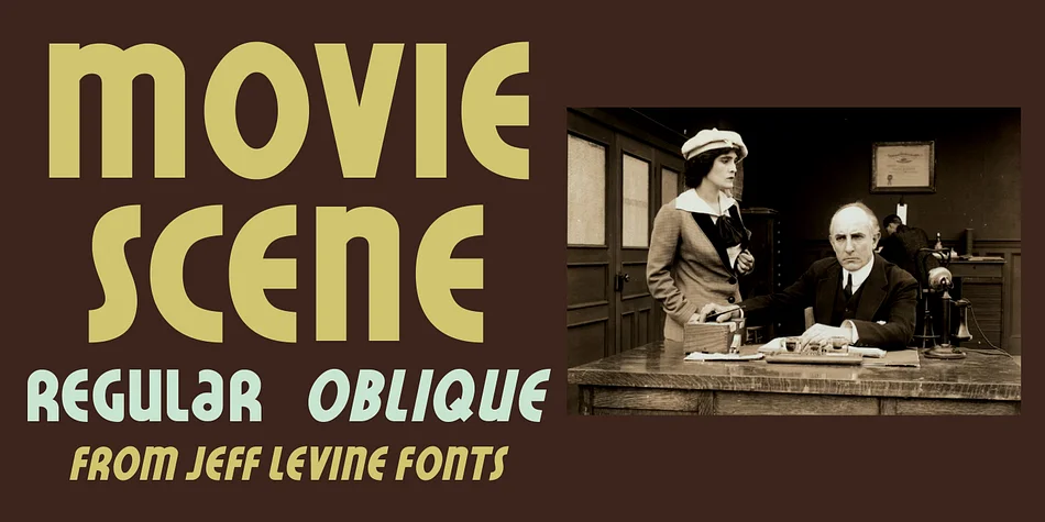 MOVIE SCENE JNL by Jeff Levine Fonts — Display Font