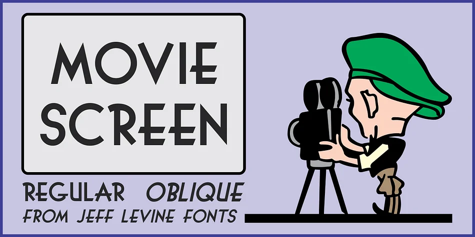 MOVIE SCREEN JNL by Jeff Levine Fonts — Decorative Font