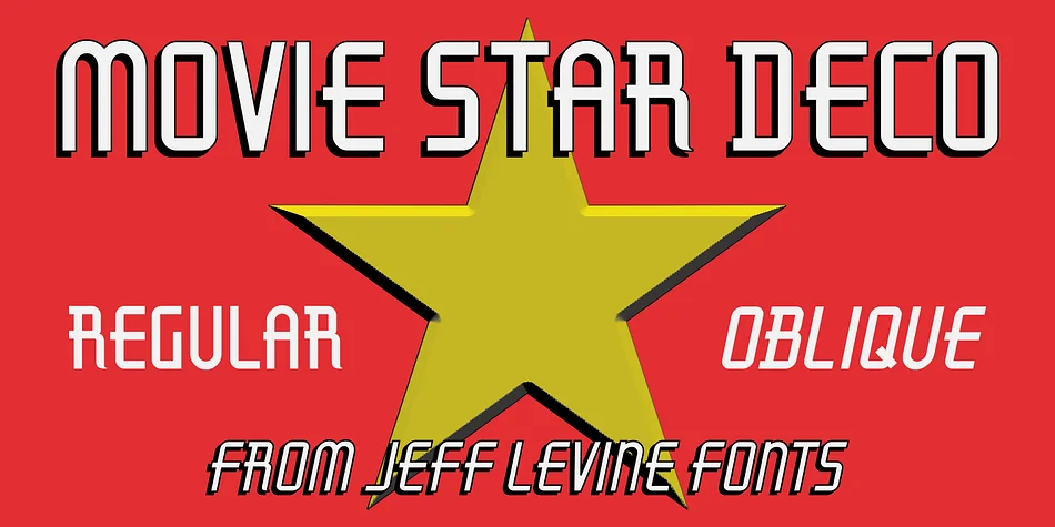 MOVIE STAR DECO JNL by Jeff Levine Fonts — Decorative Font
