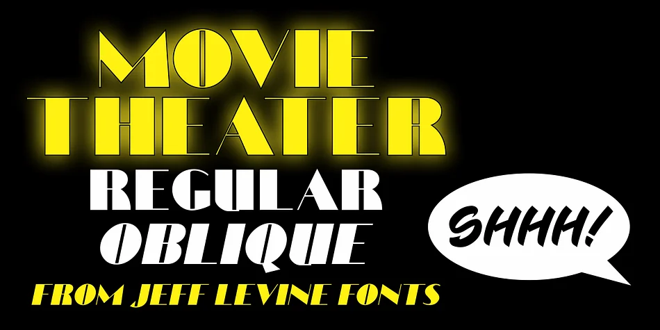 MOVIE THEATER JNL by Jeff Levine Fonts — Decorative Font