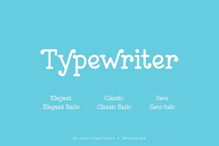 MTF Typewriter by Miss Tiina Fonts β Decorative Font