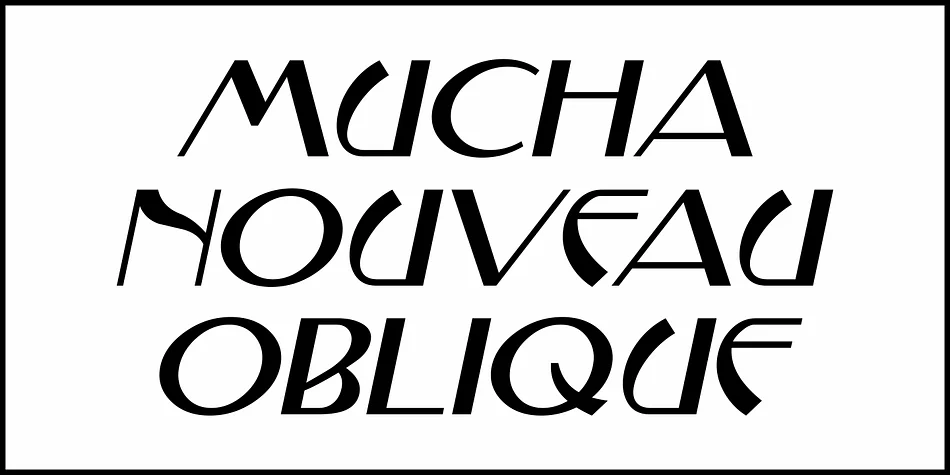 MUCHA NOUVEAU JNL by Jeff Levine Fonts — Decorative Font — thumbnail 4