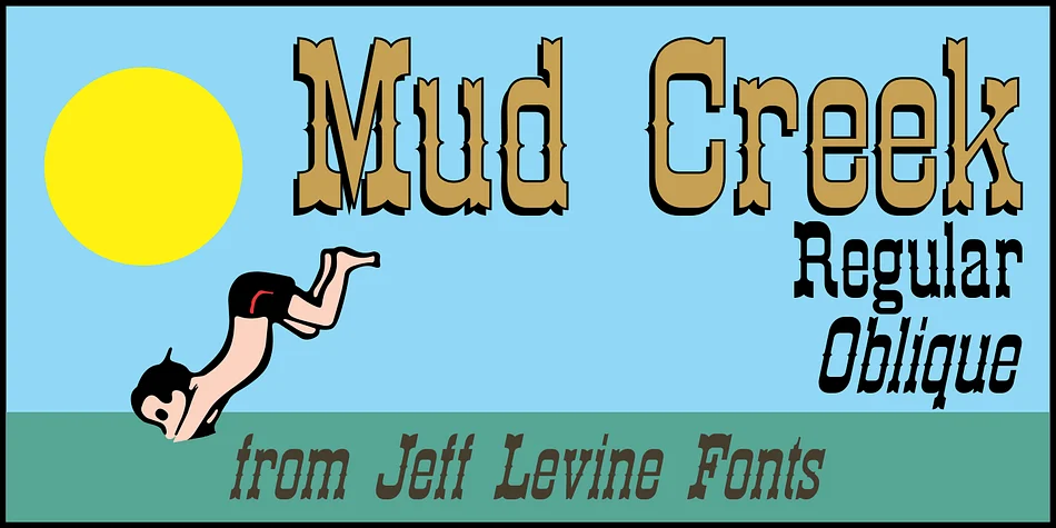 Mud Creek JNL by Jeff Levine Fonts — Decorative Font