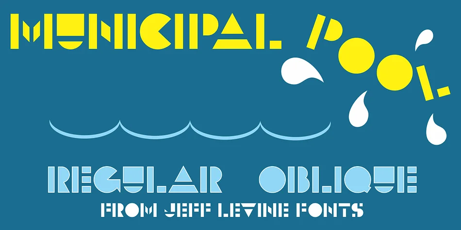 MUNICIPAL POOL JNL by Jeff Levine Fonts — Display Font