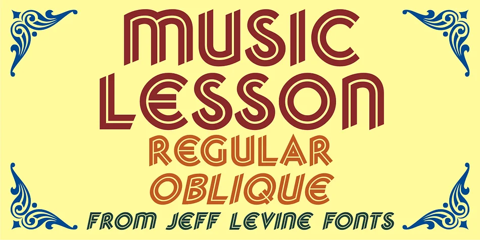 MUSIC LESSON JNL by Jeff Levine Fonts — Decorative Font