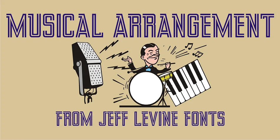 Musical Arrangement JNL by Jeff Levine Fonts — Display Font