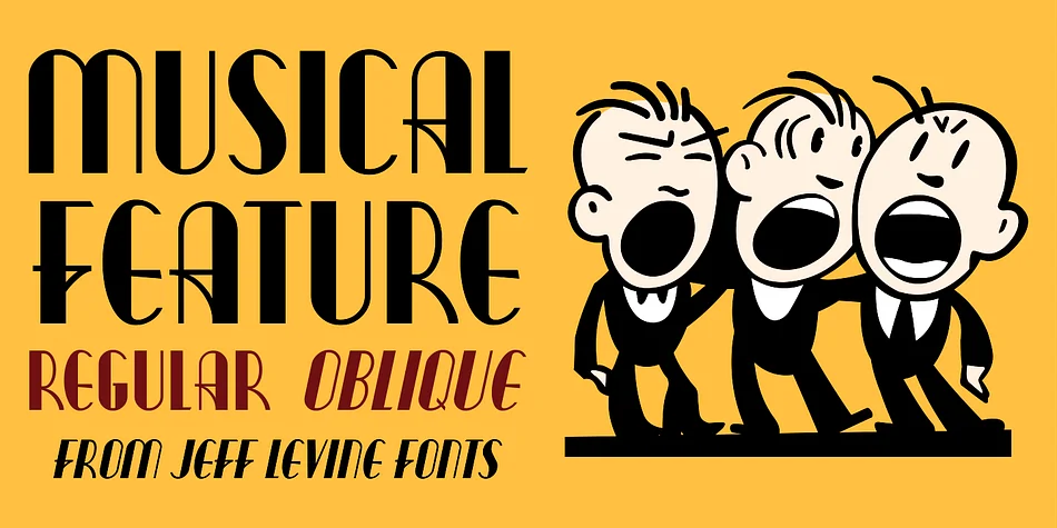 Musical Feature JNL by Jeff Levine Fonts — Display Font