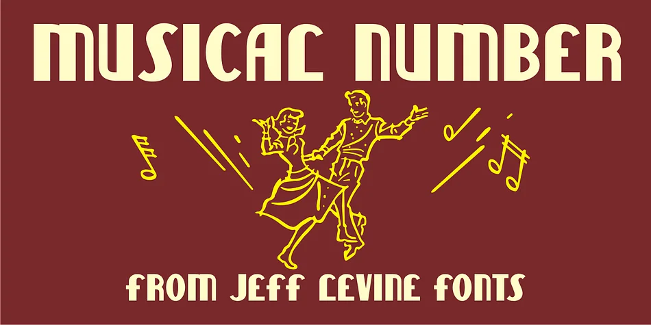 MUSICAL NUMBER JNL by Jeff Levine Fonts — Display Font