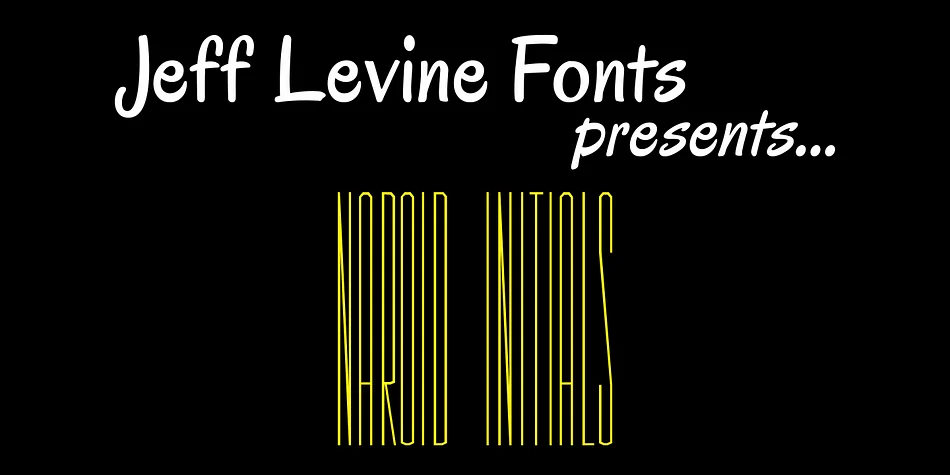 NAROID INITIALS JNL by Jeff Levine Fonts — Display Font