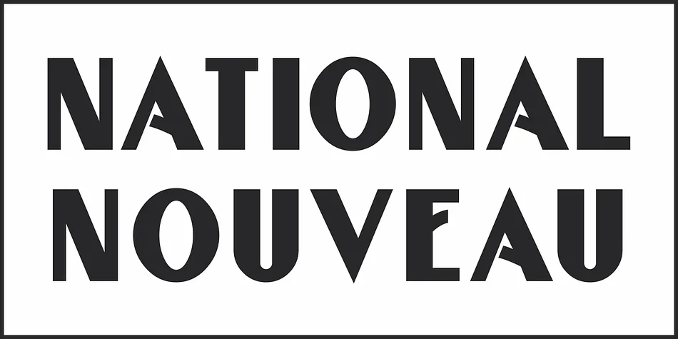NATIONAL NOUVEAU JNL by Jeff Levine Fonts — Decorative Font — thumbnail 2
