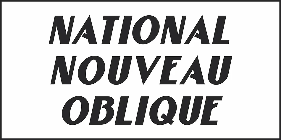NATIONAL NOUVEAU JNL by Jeff Levine Fonts — Decorative Font — thumbnail 4