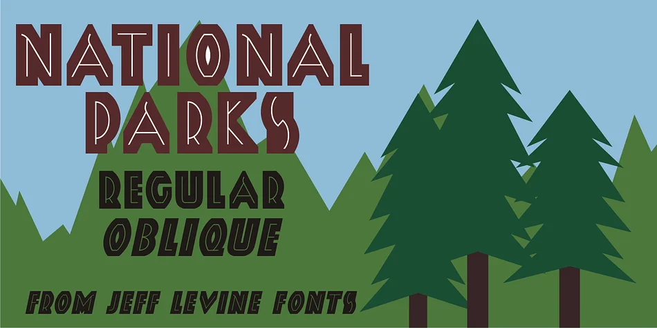 National Parks JNL by Jeff Levine Fonts — Display Font
