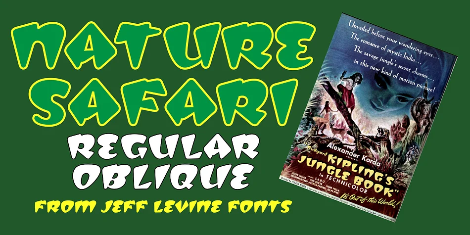 Nature Safari JNL by Jeff Levine Fonts — Display Font