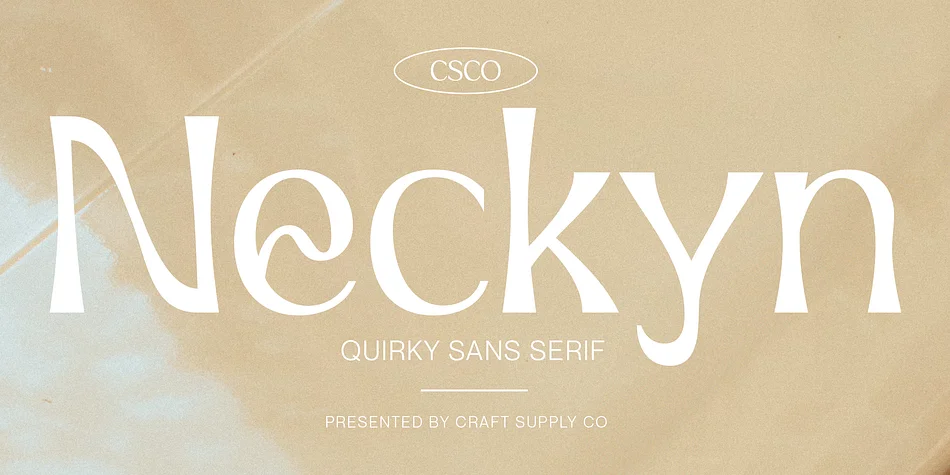 Neckyn by Craft Supply Co. — Decorative Font
