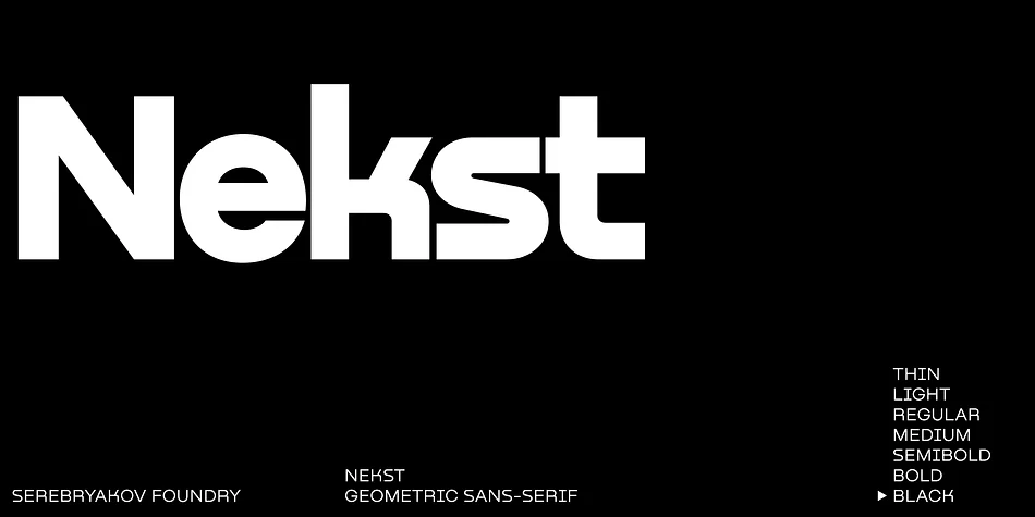 Nekst by Serebryakov β Display Font