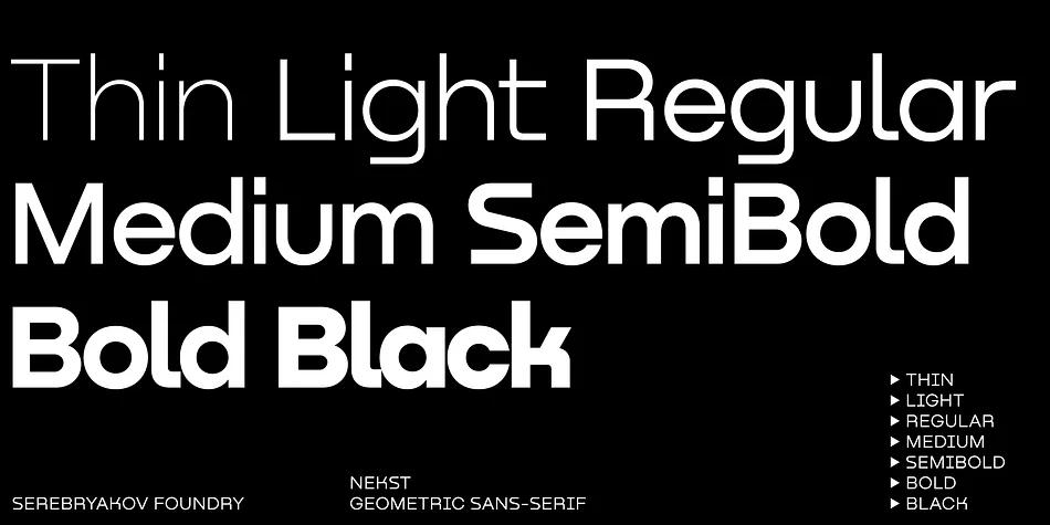 Nekst by Serebryakov — Display Font — thumbnail 2