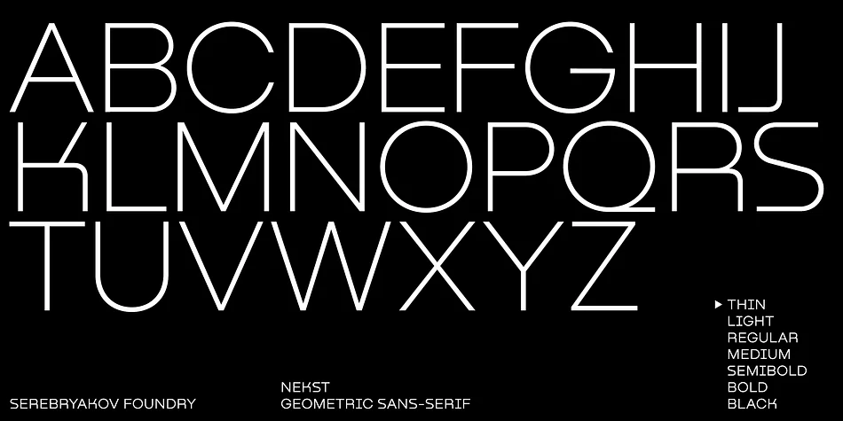 Nekst by Serebryakov — Display Font — thumbnail 3