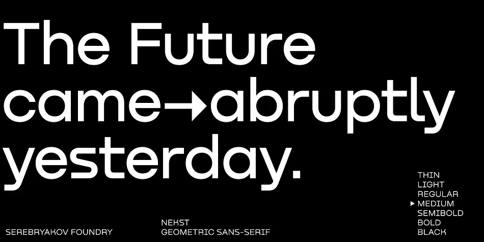 Nekst by Serebryakov — Display Font — thumbnail 4