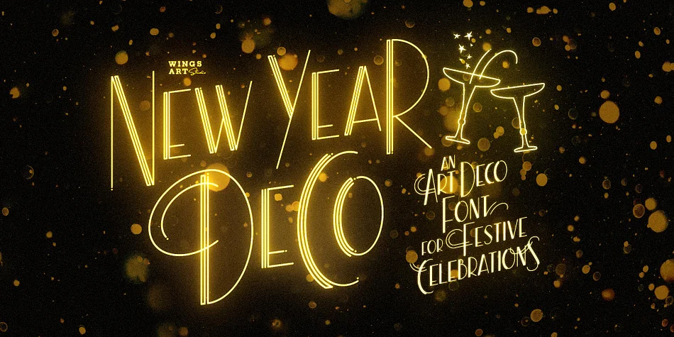 New Year Deco by Wingsart Studio โ Decorative Font