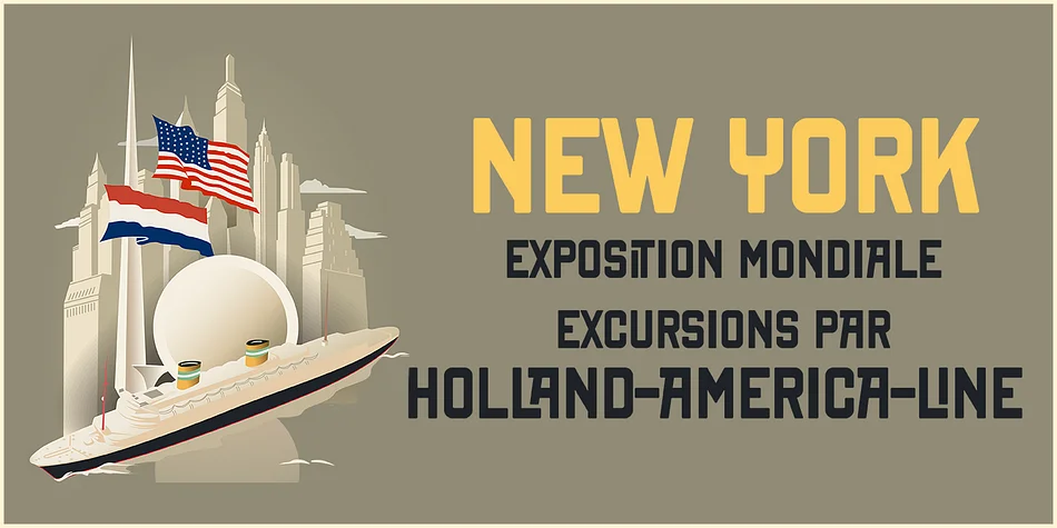 NEW YORK LINE by Kustomtype — Display Font — thumbnail 3