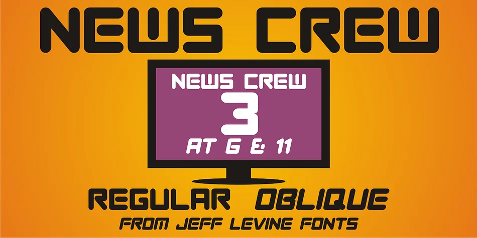 NEWS CREW JNL by Jeff Levine Fonts — Display Font