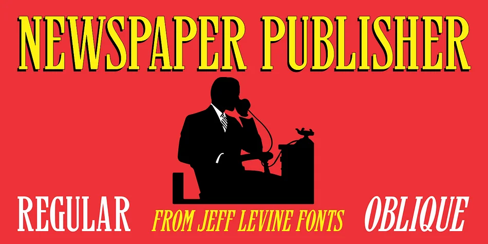 NEWSPAPER PUBLISHER JNL by Jeff Levine Fonts — Decorative Font