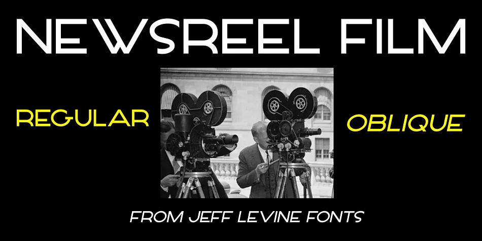 NEWSREEL FILM JNL by Jeff Levine Fonts — Display Font