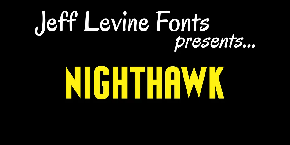 NIGHTHAWK JNL by Jeff Levine Fonts — Display Font