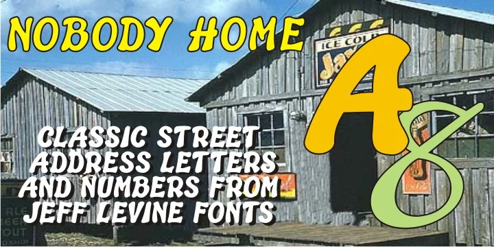 NOBODY HOME JNL by Jeff Levine Fonts — Decorative Font