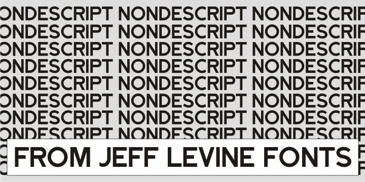 NONDESCRIPT JNL by Jeff Levine Fonts — Display Font