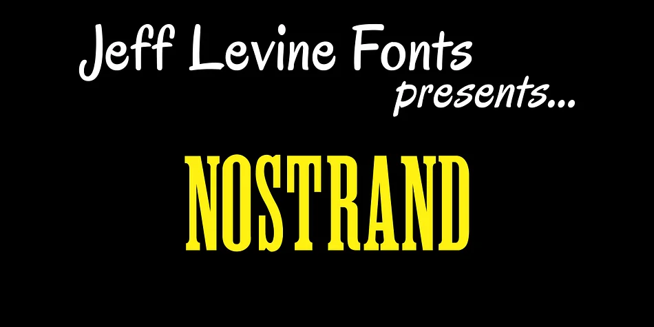 NOSTRAND JNL by Jeff Levine Fonts — Decorative Font