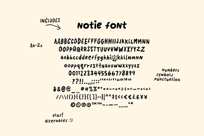 Notie by Studio Funshop — Display Font — thumbnail 5