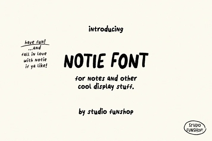 Notie by Studio Funshop — Display Font — thumbnail 7