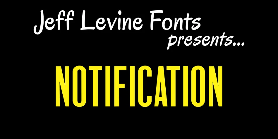 NOTIFICATION JNL by Jeff Levine Fonts — Display Font