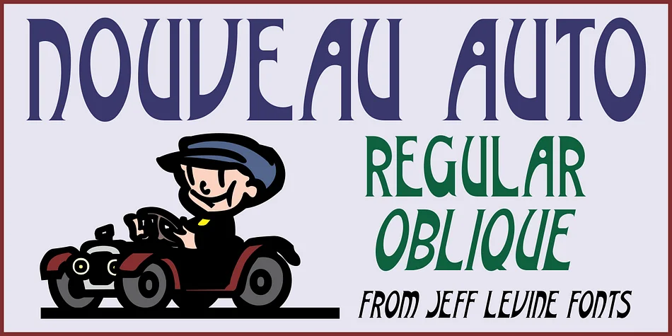 NOUVEAU AUTO JNL by Jeff Levine Fonts — Decorative Font