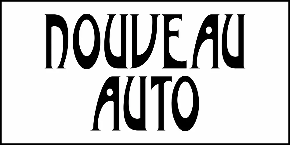 NOUVEAU AUTO JNL by Jeff Levine Fonts — Decorative Font — thumbnail 2