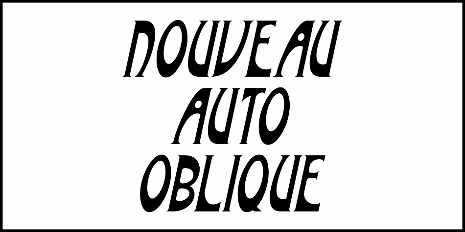 NOUVEAU AUTO JNL by Jeff Levine Fonts — Decorative Font — thumbnail 4