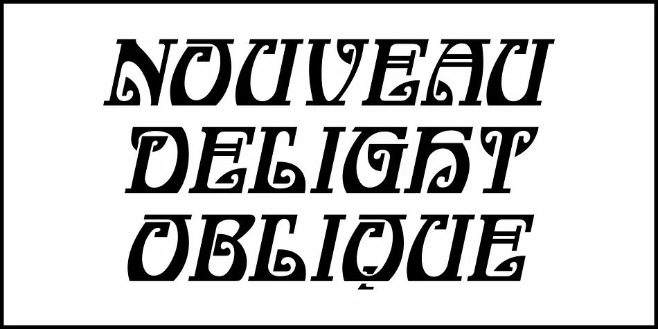 Nouveau Delight JNL by Jeff Levine Fonts — Decorative Font — thumbnail 4