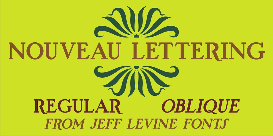 NOUVEAU LETTERING JNL by Jeff Levine Fonts — Decorative Font