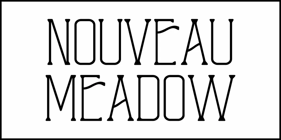 NOUVEAU MEADOW JNL by Jeff Levine Fonts — Decorative Font — thumbnail 2