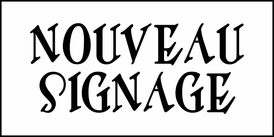 NOUVEAU SIGNAGE JNL by Jeff Levine Fonts — Decorative Font — thumbnail 2