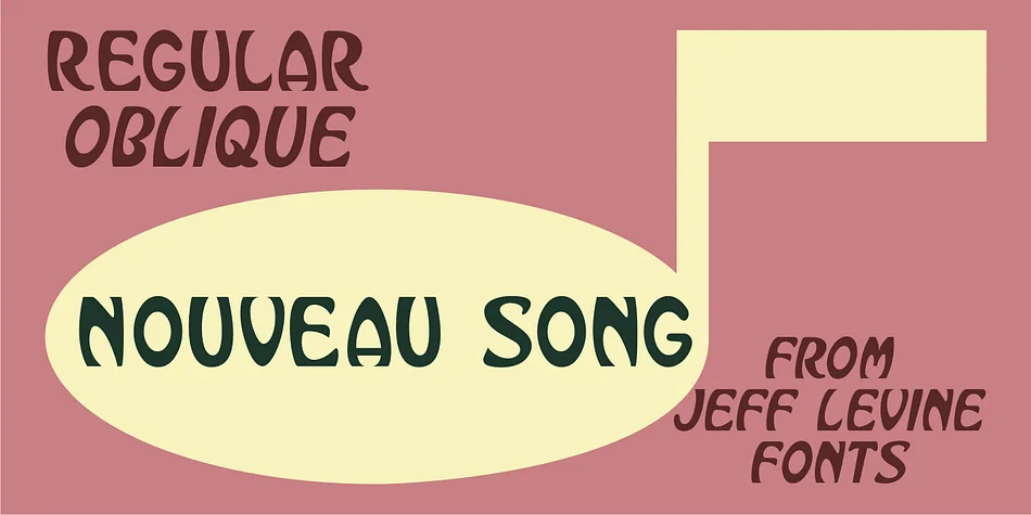 NOUVEAU SONG JNL by Jeff Levine Fonts — Decorative Font
